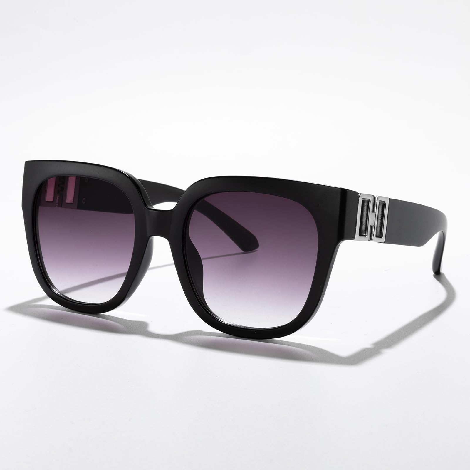 Fashion Cat Eye Oversized Square Sunglasses for Women Men Retro Chic Shades for Driving Travel Stylish Daily Wear