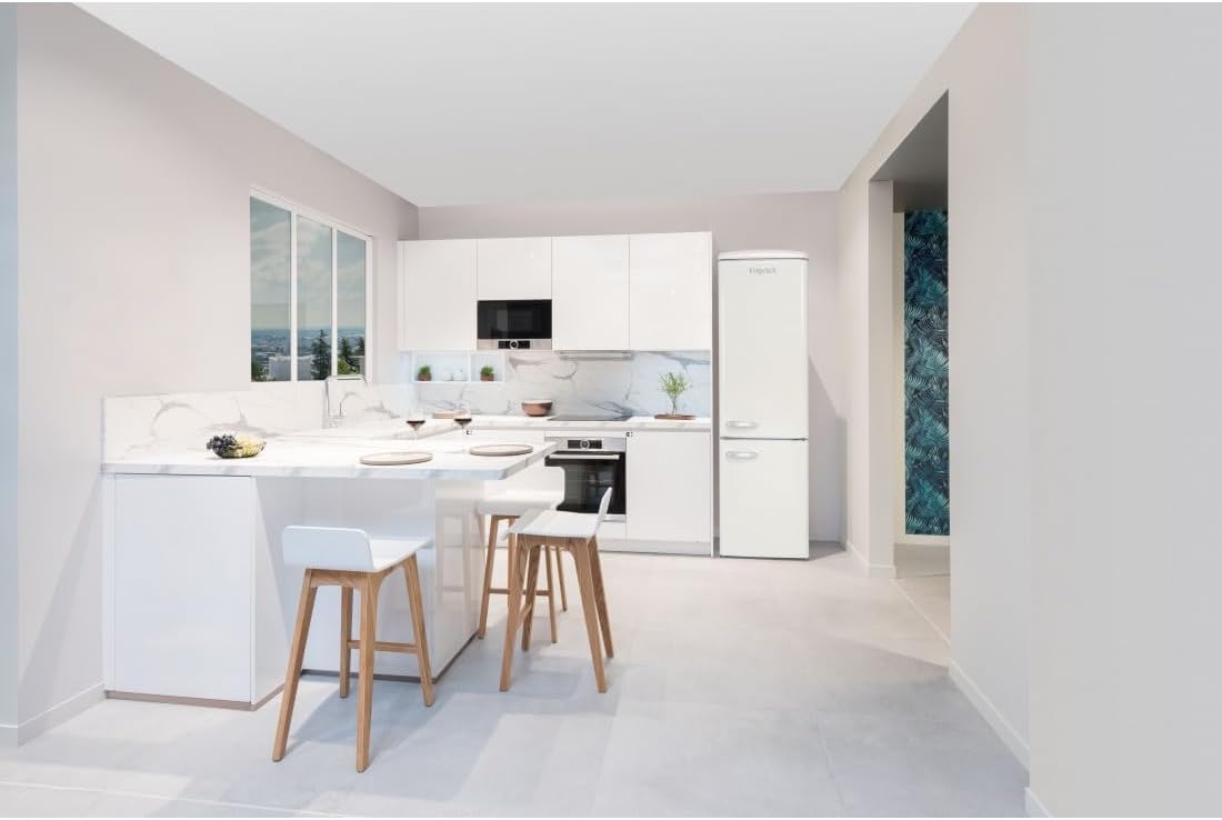 FrigeluX CB255RCA++ refrigerator installed in a modern kitchen
