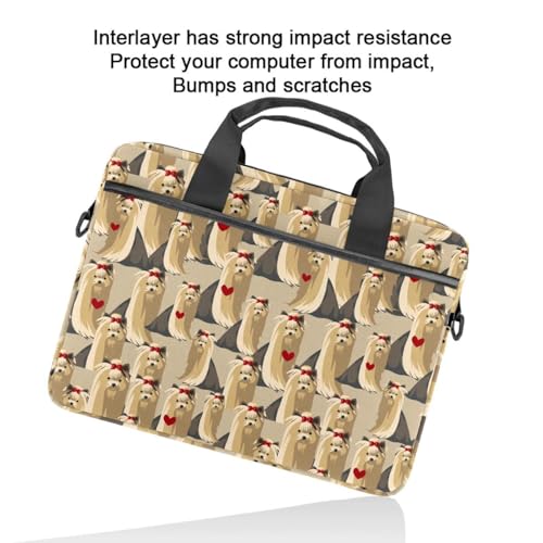 Maletín bandolera para laptop 14.5 funda protectora tablet Yorkshire Terrier multicolor 5