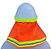 3C Products SNC5600, High Visibility Hardhat Neck Shade, Reflective w/Yellow Binding, Elastic Band, Protection, Neon Orange