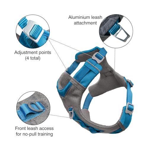 Kurgo Journey Air Dog Harness - Secure Fit for Active Dogs - Padded Chest - Lightweight Ripstop Fabric - Breathable Mesh - Reflective Trim - Back Assist Handle - Coral - Large - Image 3