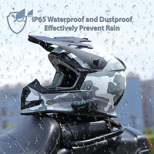 FreedConn KY Motorcycle Helmet Bluetooth Headset, Speakers Earphone 5.2 Wired Headphone Automatic Motorbike Call Voice Music Control IP65 Waterproof Compatible with All Helmets Accessories - Image 5