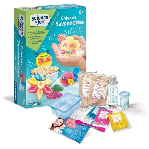 Clementoni | Science & Jeu Savons Moelleux pour Enfant 8 Ans+ | Crée Tes Propres Savons Parfumés Et Colorés | Apprentissage Cosmétique DIY | Coffret Créatif Sensoriel | Activité Chimie Maison