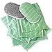 Lot 6 Chiffons Bambou Microfibre Eponges Lavable pour Mioir Baie Vitre Plaque Cusine Ménage Salle de Bain Plan de Travail