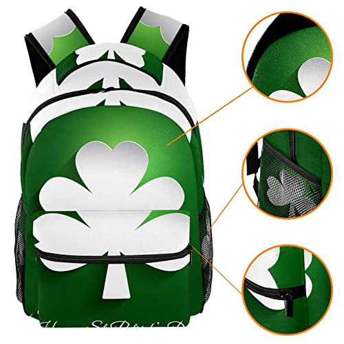 Sac à dos trèfle Saint-Patrick pour le collège et les sorties outdoor