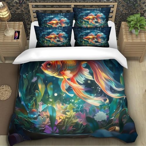 Housse de couette 3D effet fissures lumineuses ultra douce avec fermeture éclair - 5