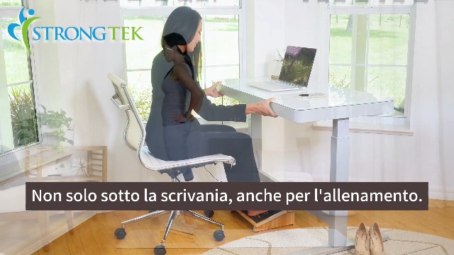 Poggiapiedi Regolabile AKOZLIN In Legno – 3 Altezze (11/15/19 Cm), Superficie Antiscivolo, Ergonomic Per Ufficio E Casa