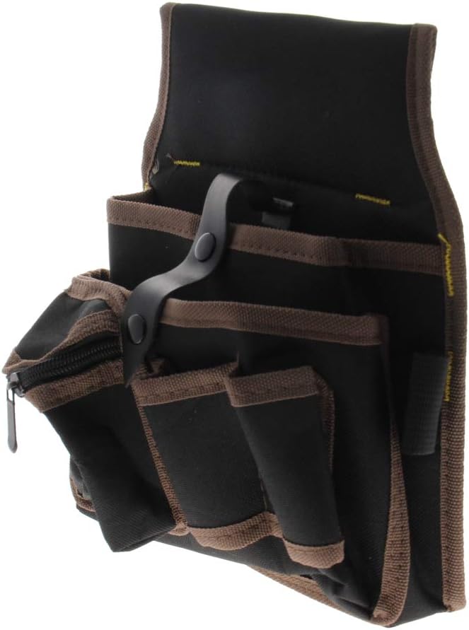 Utoolmart Professional Tool Pouch,Oxford Canvas Tool Pockets, Heavy Duty Tool Organizer,Fully Adjustable Work Belt,Waterproof,Protective Work Bag Green/Yellow