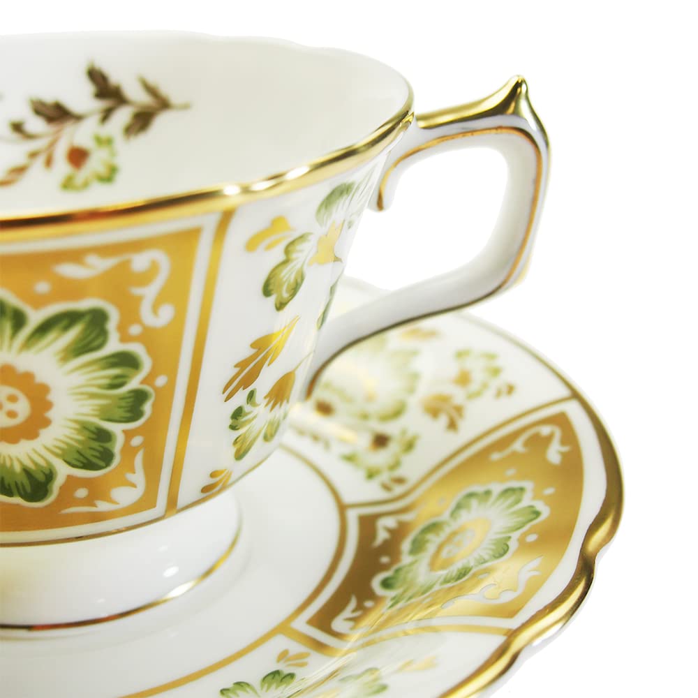 Amazon.com: Royal Crown Derby Green Derby Panel Tea Cup Saucer