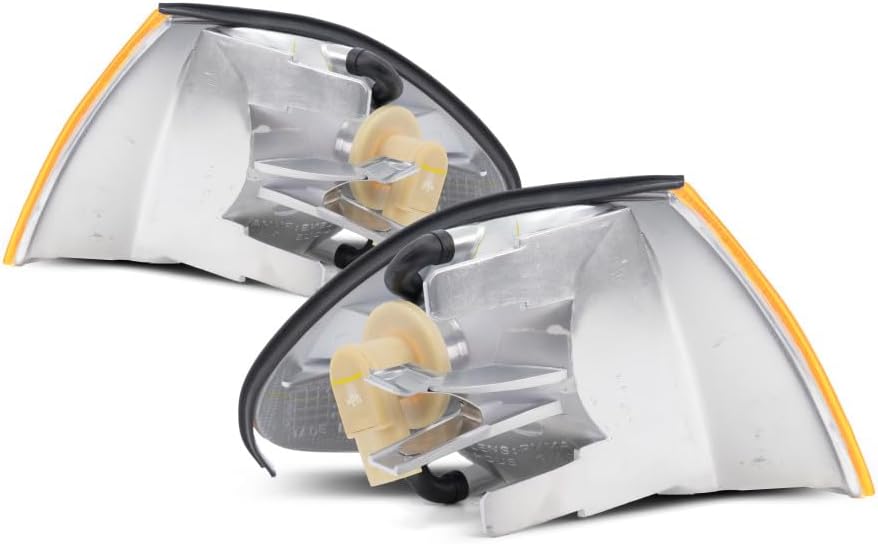 For 1999 2000 BMW 323i Pair Park/Signal Lights Driver and Passenger Side park/signal/marker combo; Sedan/4dr wagon; E46; w/amber lens BM2520104 BM2521104