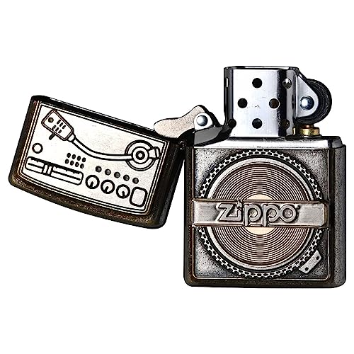 Encendedor Zippo metálico vintage plateado miniatura 3