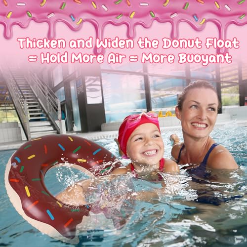 Jostift 2 Stück Schwimmring Kinder, 70cm Aufblasbarer Donut Schwimmreifen...