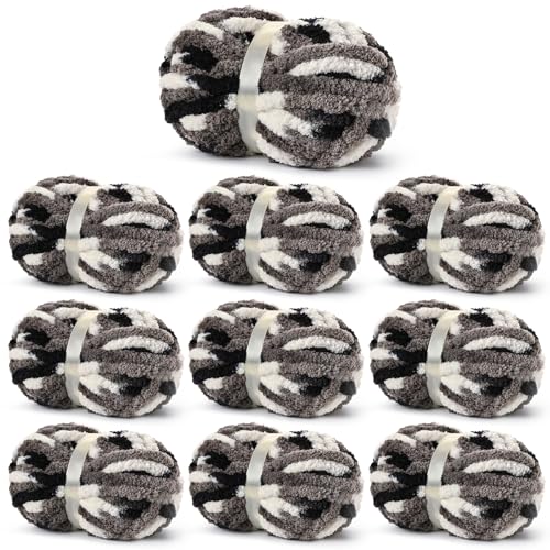 Image of Chunky Jumbo Chenille Yarn Multicolor 10 Pack