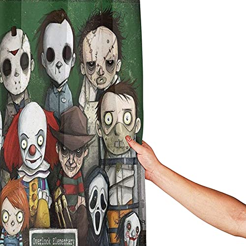 Tangdiaabbcc Zmstroy Zmstory Halloween Shower Curtain Set For Bathroom- Scary Evil Killer Michael Myers Durable Shower Curtain Horror Movie Themed Holiday Bathroom Decor Sets With 12 Hooks,72X72 #TOP2