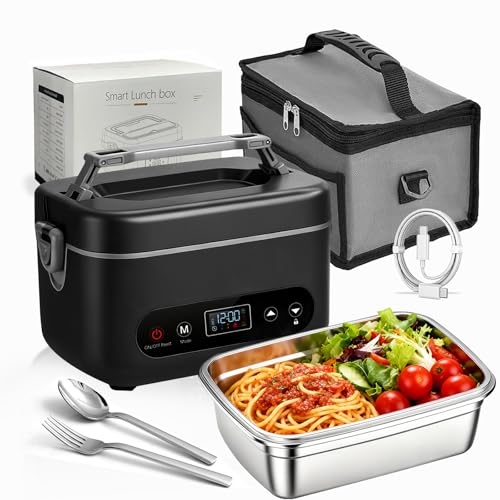 Hijoy Cordless Heated Lunch Box 24000mAh, 1.2L, Temp Control
