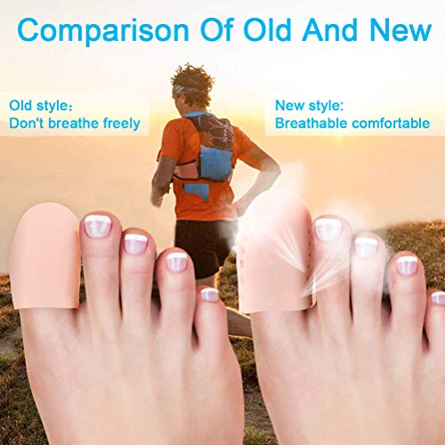 Beschermers voor grote teen, 10 stuks, ademend, siliconen, teenbeschermers, biedt pijnverlichting van likdoorns… - Image 4