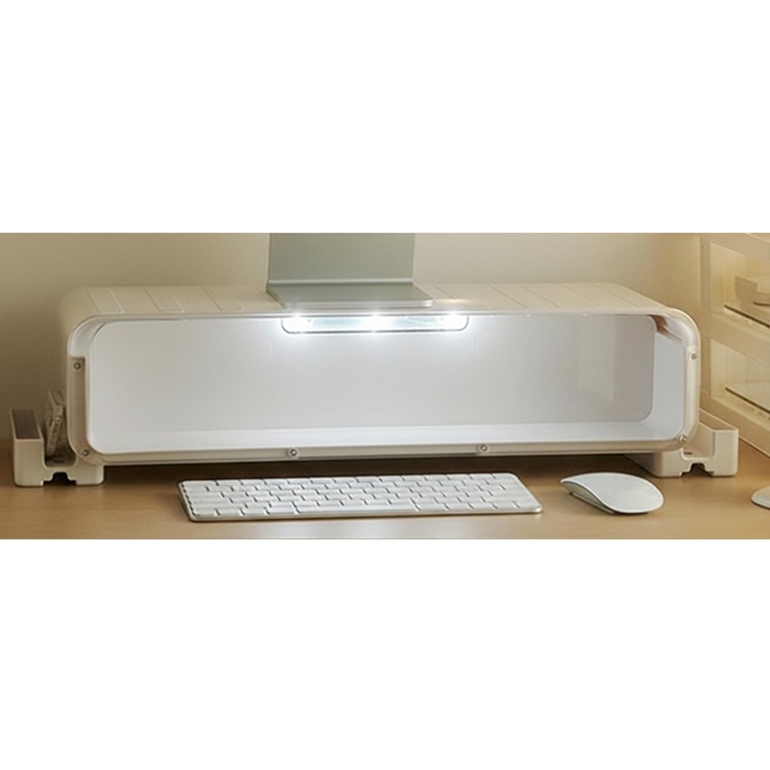 Blind Box Sammlerstücke Kompatibler Transparenter Desktop-Monitorständer mit Displayregal für Bürozubehör und Mini-Figuren