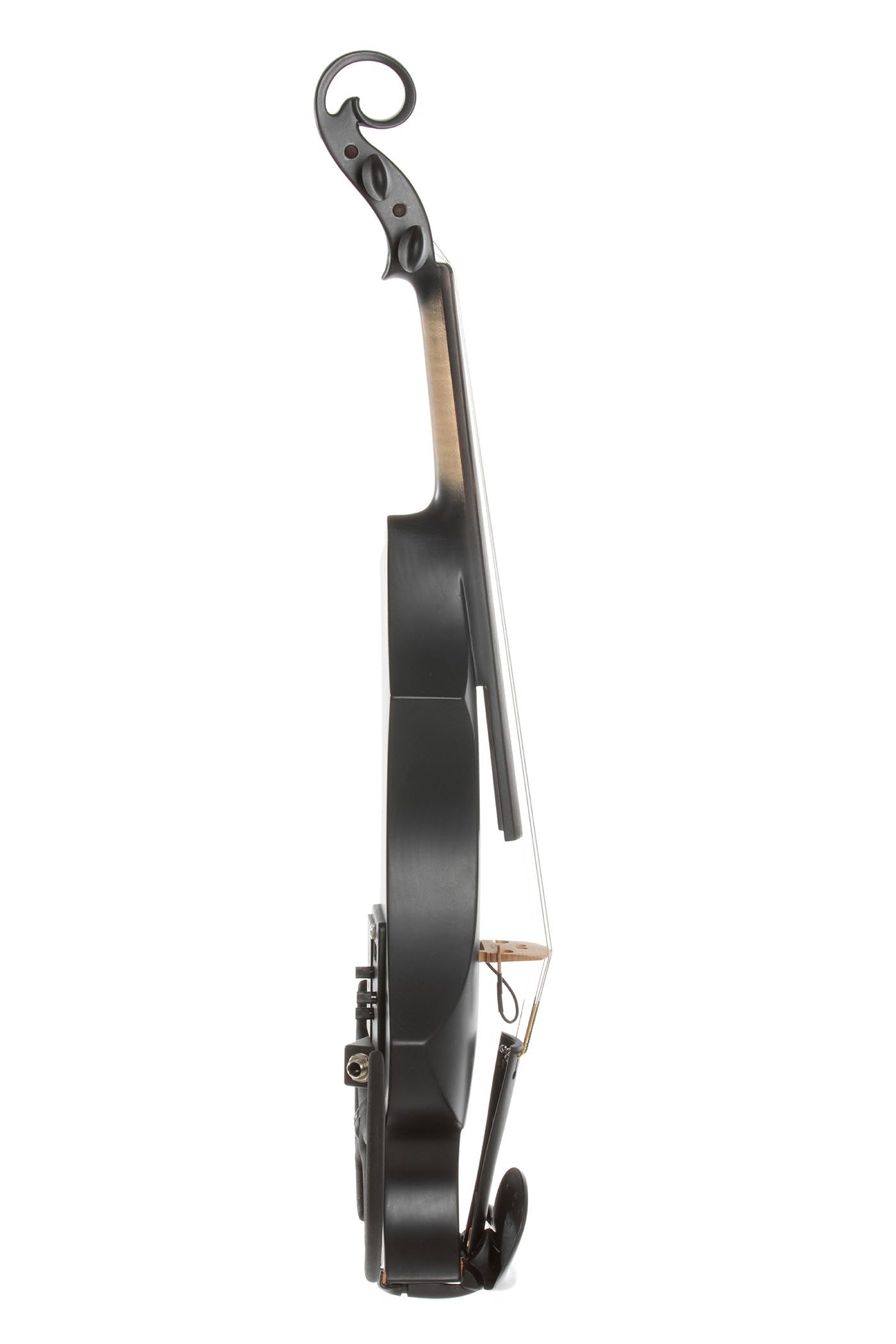 GEWA E-Violin, violín electrónico, Novita 3.0 negro con adaptador para apoyos de hombro, 4 cuerdas