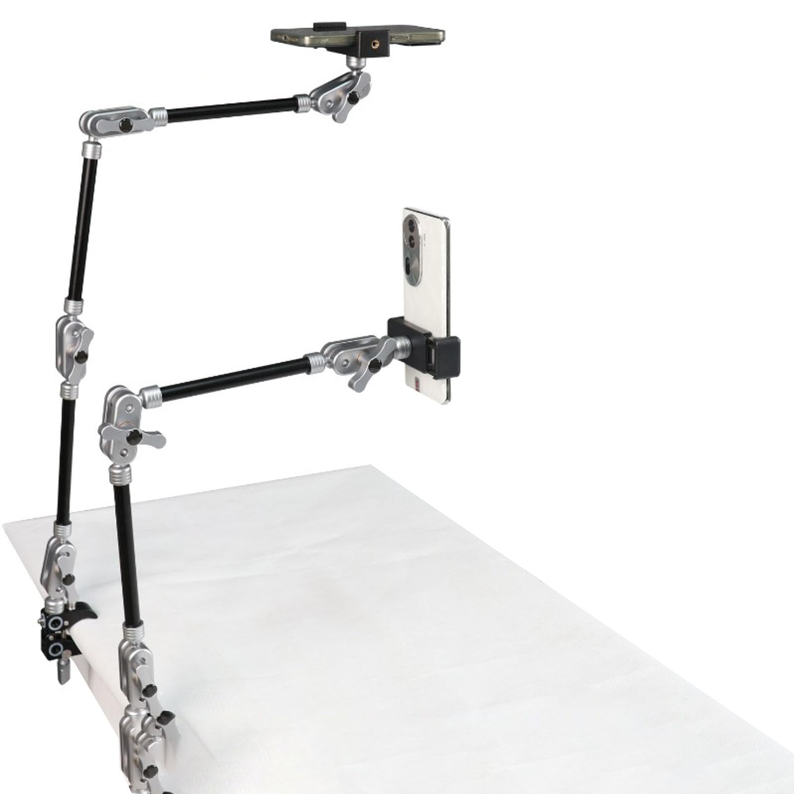 Tutto regolabile Supporto per tablet Supporto per morsetto Installazione per supporto da scrivania per telefono in streaming per ufficio domestico