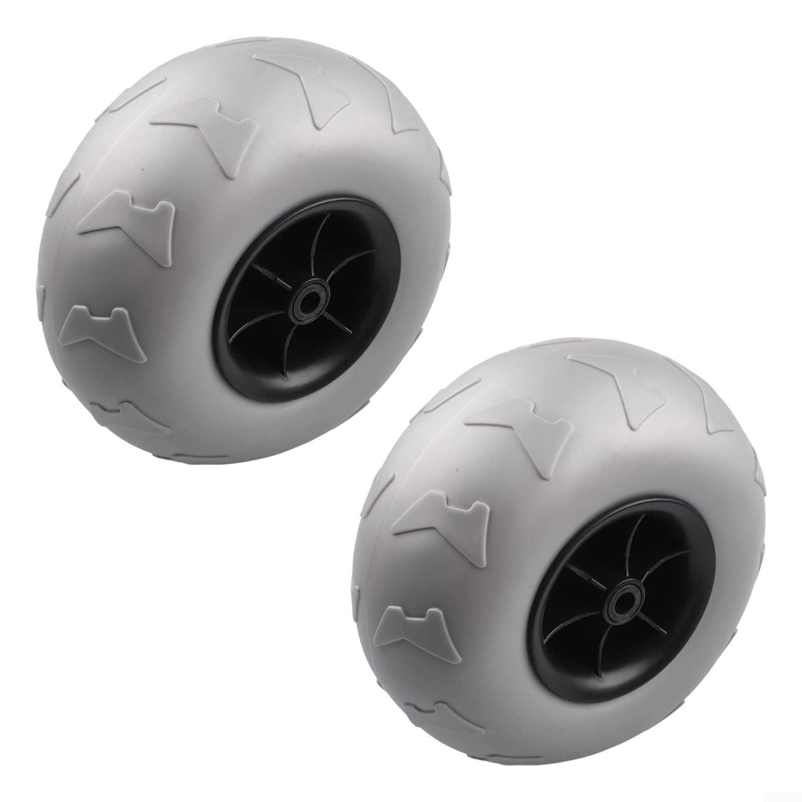 2 ruedas de globo de playa de 205 mm de diámetro, 115 mm de ancho, neumáticos de arena de PVC para kayak, Dolly, canoa, carro, reemplazo, ideal para acampar en la playa y terreno de césped