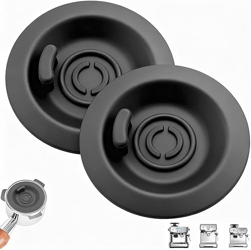 Vista 5 de Dianrui Paquete de 2 discos de limpieza de retrodescarga de espresso de 2.126 in (con agujero) para disco de limpieza Breville para máquina de café