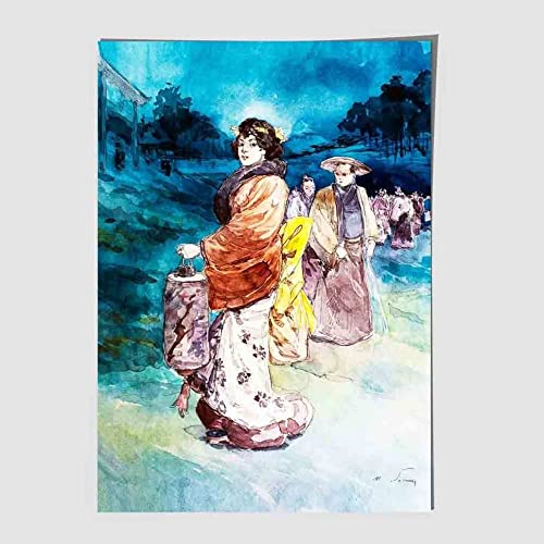 Artze Wall ArtSomm Procession in Japanese Costume Print, 30 cm Width x 40 cm Height