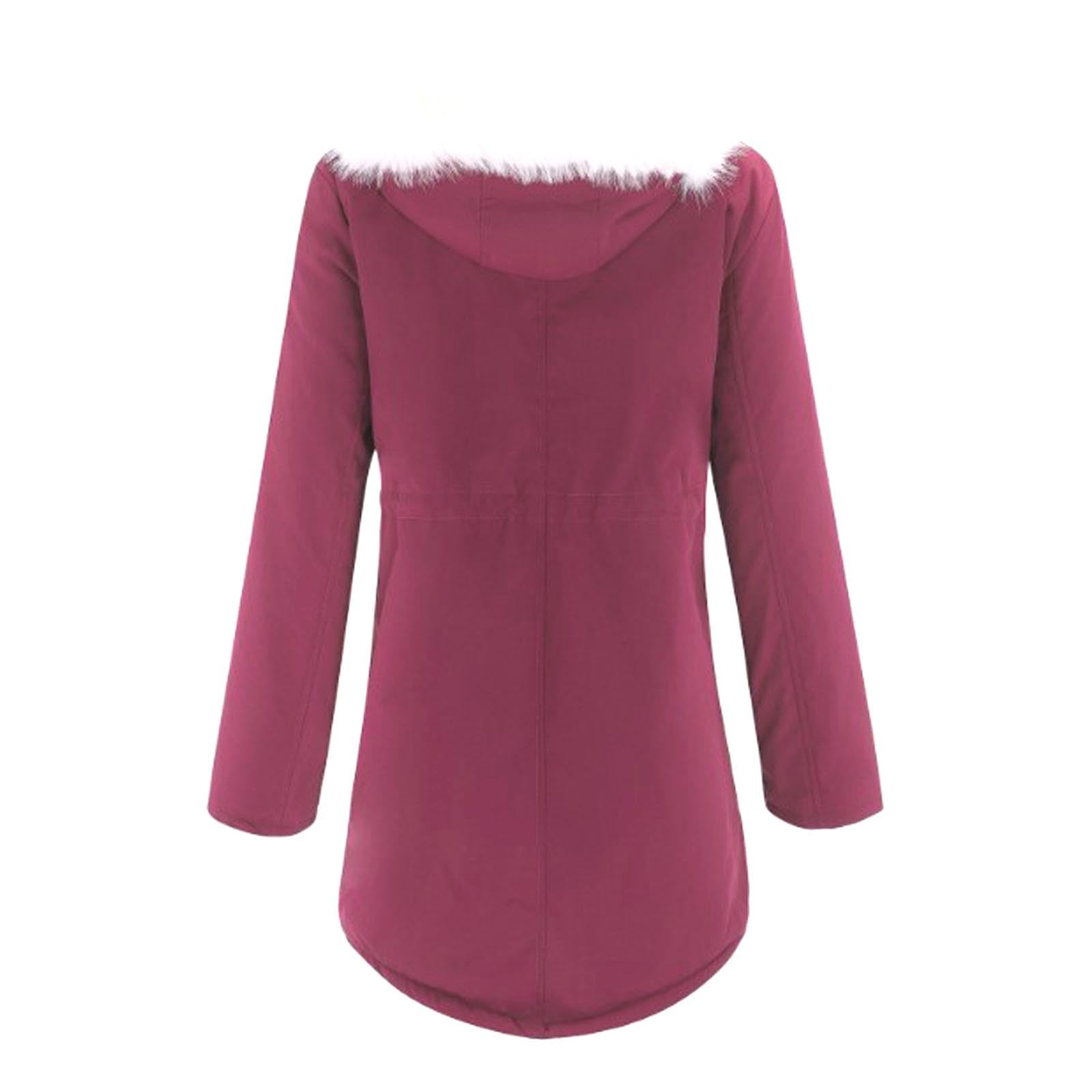 HAOLEI Parka Mujer Invierno,Tallas Grandes Chaqueta Mujer Invierno con Capucha Grueso y Cálido Abrigo Manga Larga de Forro Polar Suave Cómodo Cazadora Acolchada con Cremallera Caliente Cortavientos
