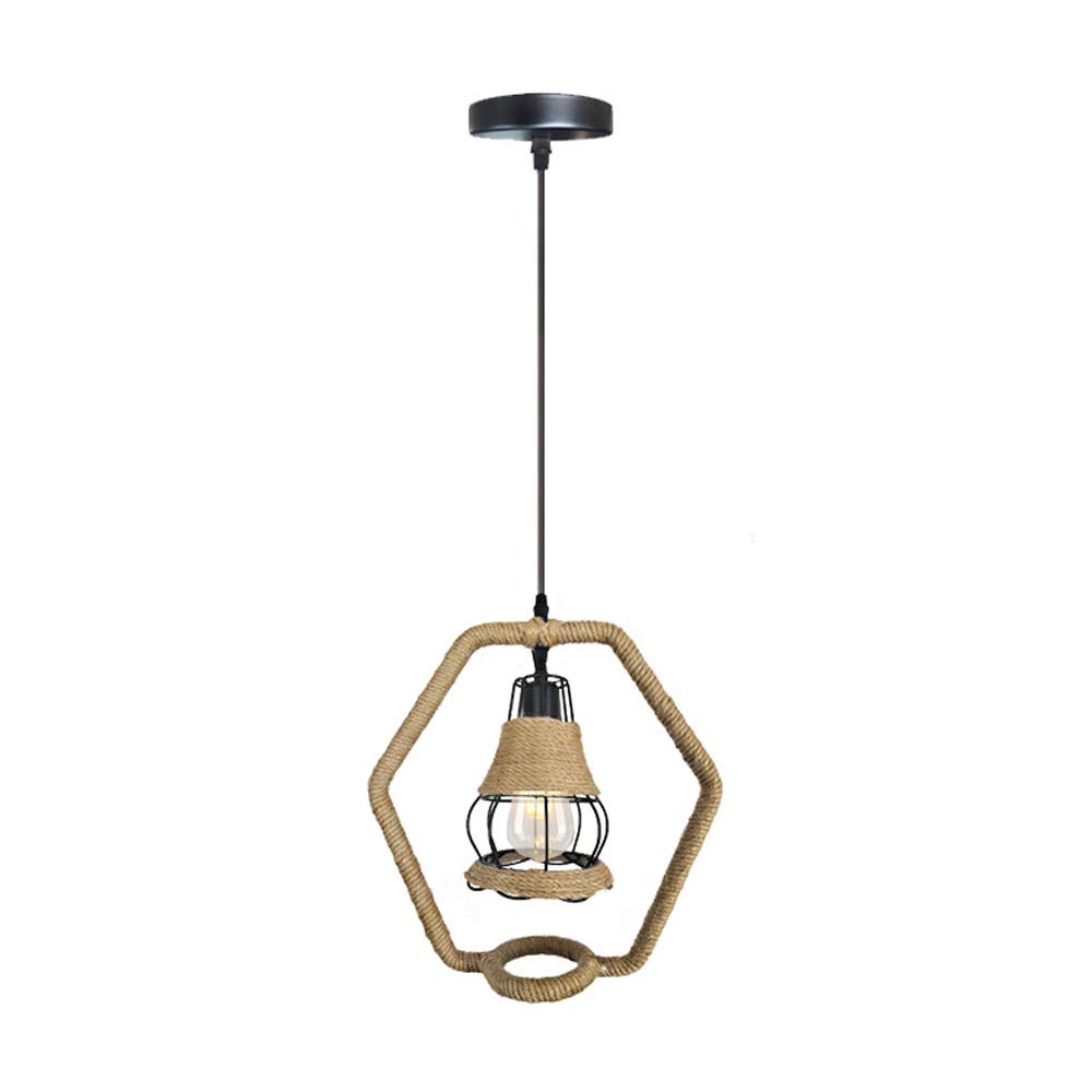 Lámpara colgante de cuerda de cáñamo para iluminar tu bar o restaurante
