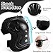 Kids/Youth Knee Pad Elbow Pads Guards Protective Gear Set for Roller Skates Cycling BMX Bike Skateboard Inline Skatings Scooter Riding Sports (Black, Small (3-8 years))