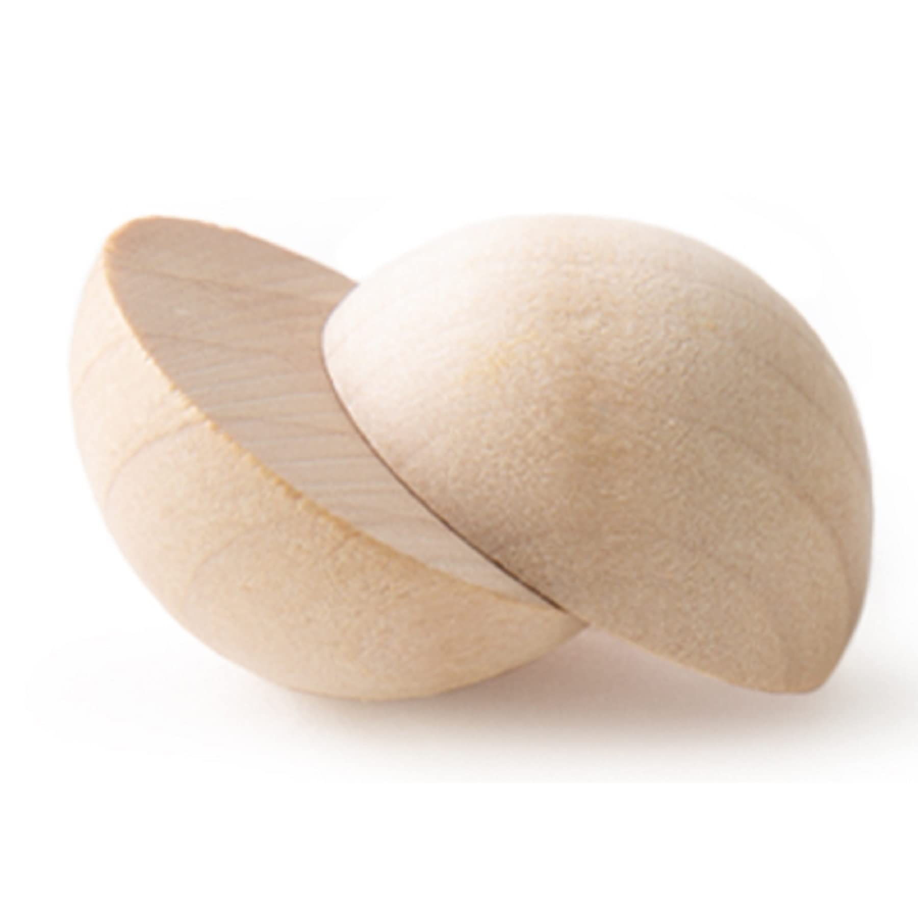 Pinehurst Crafts Bolas de madera dividida de 1 pulgada, bolas de madera sin acabar, perfectas para manualidades, decoración y pintura, paquete de 20
