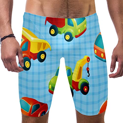 Swim jammers para niño con estampado de coches: bañador cómodo de secado rápido