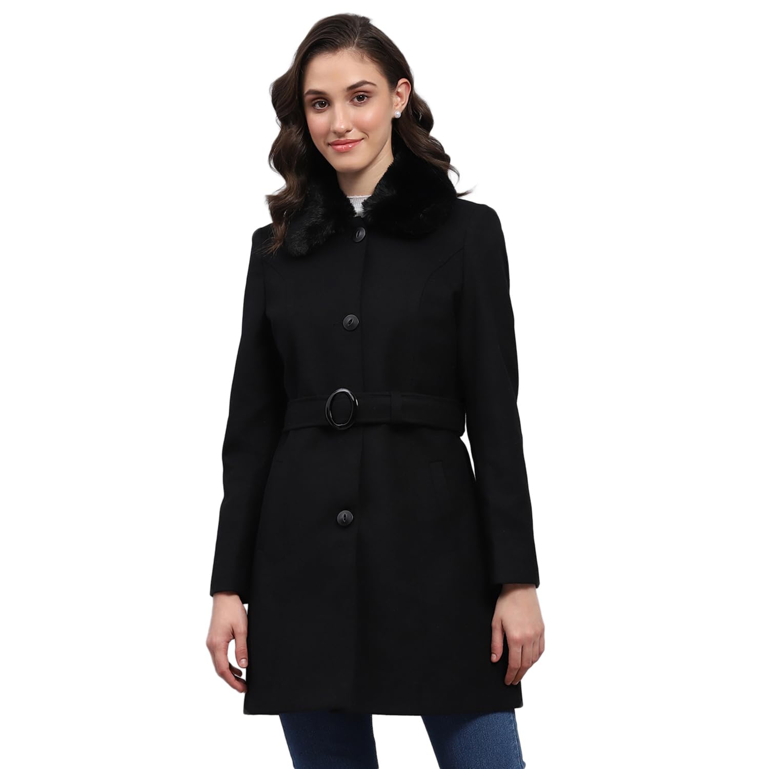 monte carlo Womens Solid Collared Neck Full Sleeve Coat (224067317)-picture-48
