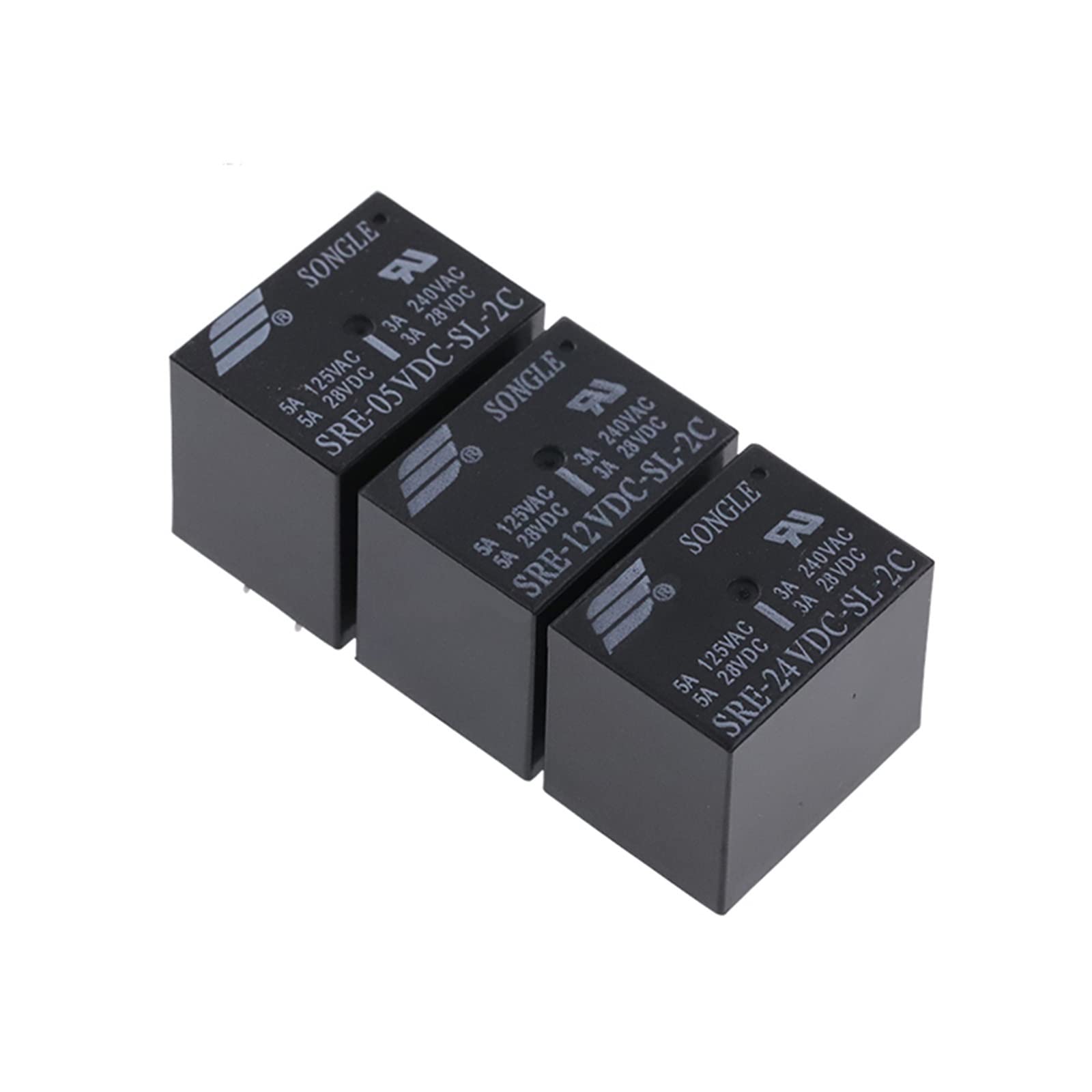Relés de potencia SRE-12VDC-SL-2C para evitar sobrecargas eléctricas en circuitos de 240V