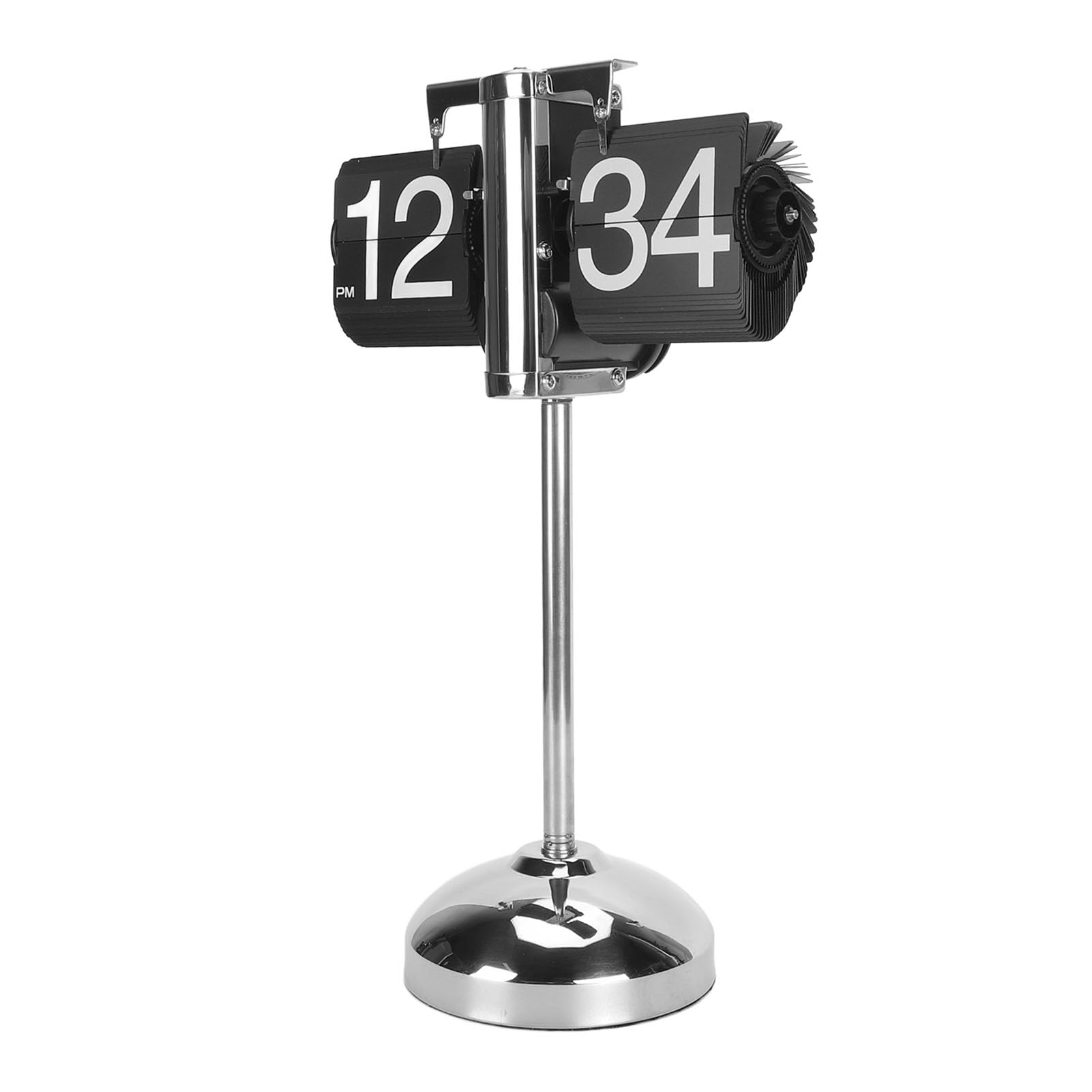 Reloj Digital con Tapa, Barra de Tracción Extensible de Acero Inoxidable, Movimiento de Marcha Atrás Digital Automático, Barra Telescópica de Acero Inoxidable (Black)