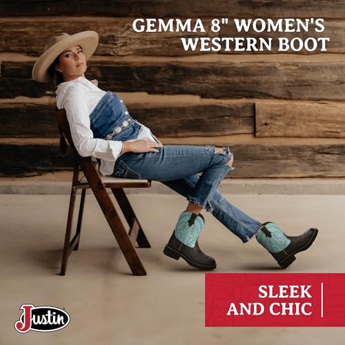 Justin Women's Gemma 8" Stylish Western Cowboy Boots2