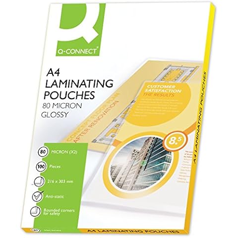 Q-Connect A4 Laminating Pouches, Pack of 100 Cover
