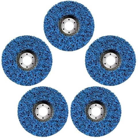 MIDO Professional Abrasive Strip Discs 4-1/2” x 7/8” Rust Remover Wheel Grinder Paint Remover Stripping Wheel for Angle Grinder 5PCS Paint Eater Replacement Discs Cover