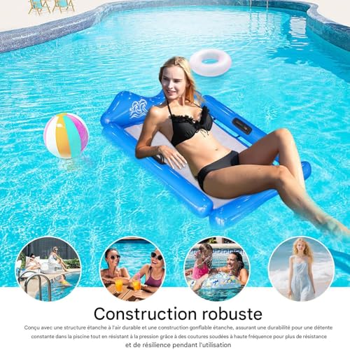 Flotteur de hamac multi-usages pliable pour natation et plage de rivière