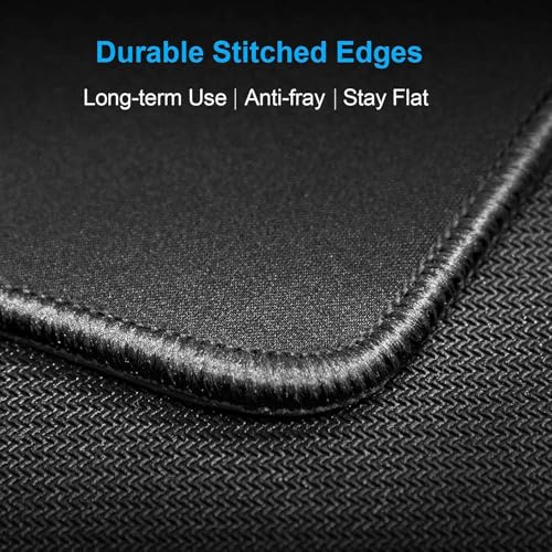 Image of Storite 600x300x2mm Large Extended Gaming Mouse Pad with Speed Type Non-Slip Rubber Base Mousepad, Desk Mat Stitched Embroidery Edge Mouse Mat - Finish What You Start Quote