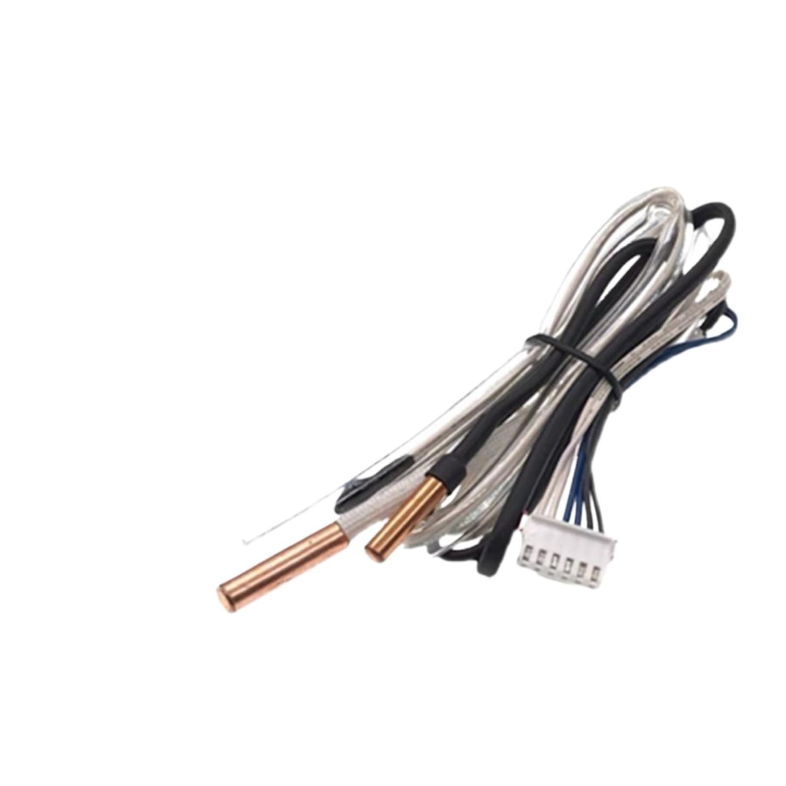 Genterun External Machine Air Conditioning Sensors，Compatible Foraux ，Variable Frequency Air Conditioner Internal Mounted Temperature Sensor Outdoor Unit Temperature Sensing Probe 15K20k50k(External Machine)