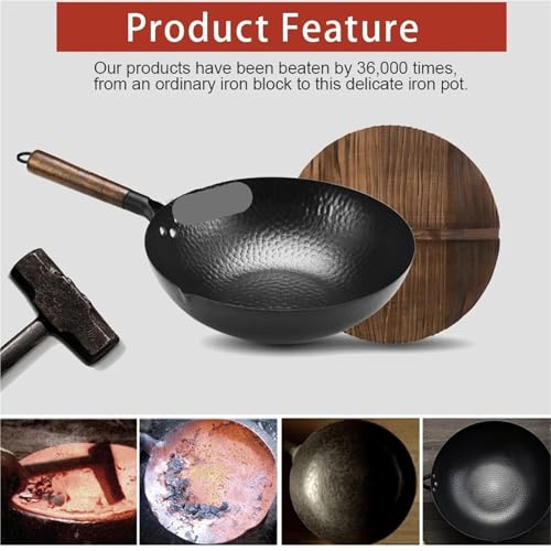 Wok de hierro sin recubrimiento 32 cm miniatura 6
