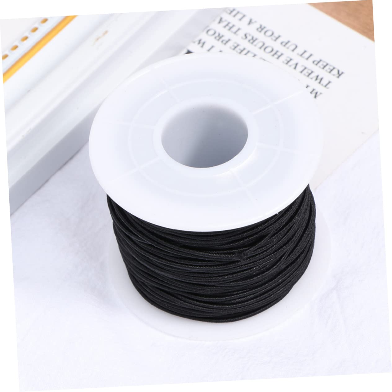 HOMSFOU 2 Sätze Elastisches Schmuckband Für Armbänder Und Für DIY Schmuckprojekte Party Dekoration Und Bastelarbeiten Schwarz Und Weiß 2 Rollen * 2