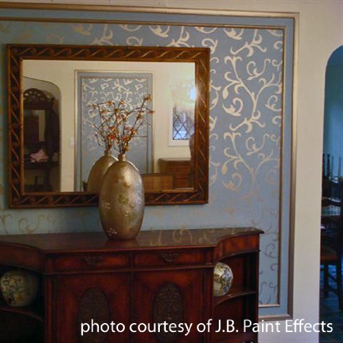 Scroll Wall Stencil | DIY Home Decor Stencils | Paint Stencil for Walls, Furniture, Floors, Fabric