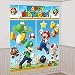 Super Mario Happy Birthday Giant Scene Setters Wall Decorating Kit Party Backdrop, 5 Pieces, Made from Vinyl, Multicolor, 59" x 65" by Amscan