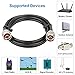 MOOKEERF KMR240 N Cable - 6FT Ultra Low Loss N Male to N Male Cable Pure Copper 50 ohm for 3G/4G/5G/LTE/ADS-B/Ham/GPS/WiFi/RF Radio to Antenna or Signal Booster Use