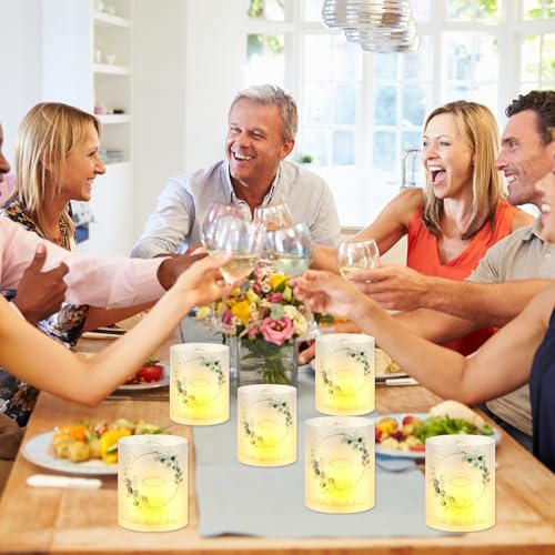 12 Stück Windlicht Tischlicht deko, Konfirmation Deko, Fisch Erstkommunion windlichter, Tischdeko für Taufe Kommunion Hochzeit oder LED-Kerzen Taufe