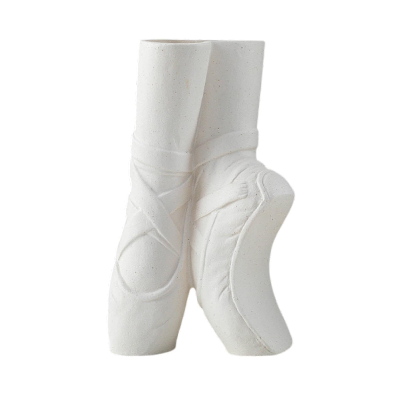 Sharplace Vase à Fleurs En Forme de Chaussure de Ballet, Vase Hydroponique, Affichage de Bourgeons, Vase de Propagation pour Mariage, Fleurs Séchées, Entrée de, Blanc