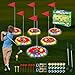 TERRAMUS Light Up Golf Play Set - Upgraded Backyard Golf Chipping Game with 6 LED Targets, 2 Clubs, 18 Balls, 6 Bean Bags, Night Golf Toys Gifts for Kids Golfers Family Indoor Outdoor Beach Lawn Park