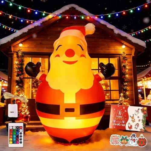 Catálogo de Navidad comprados en linea. 39 MBVBN Decoración Inflable de Navidad 2025,Inflable de Santa Claus Navideño de 150 cm / 59in Pulgadas con Luces LED para Exterior, Decoración para Patio, Jardín, Césped y...