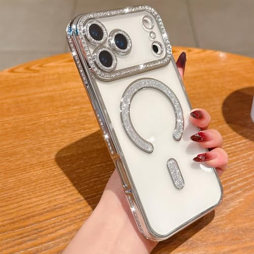 Mredoxe iphone 17 �p �P�[�X Magsafe�Ή� ���� �L���L�� ���C���X�g�[�� �X�}�z�P�[�X �A�C�t�H�� 17 �p �N���A ���� �X�}�[�g�t�H�� �P�[�X �J���������Y�ی� �ϏՌ� �V���v�� �؍� �l�C �g�уP�[�X (YH-SFCX17